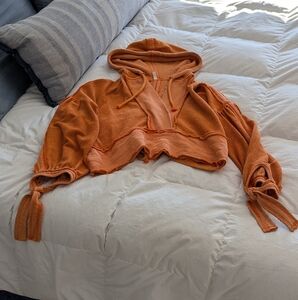 Free people cropped hoodie size M